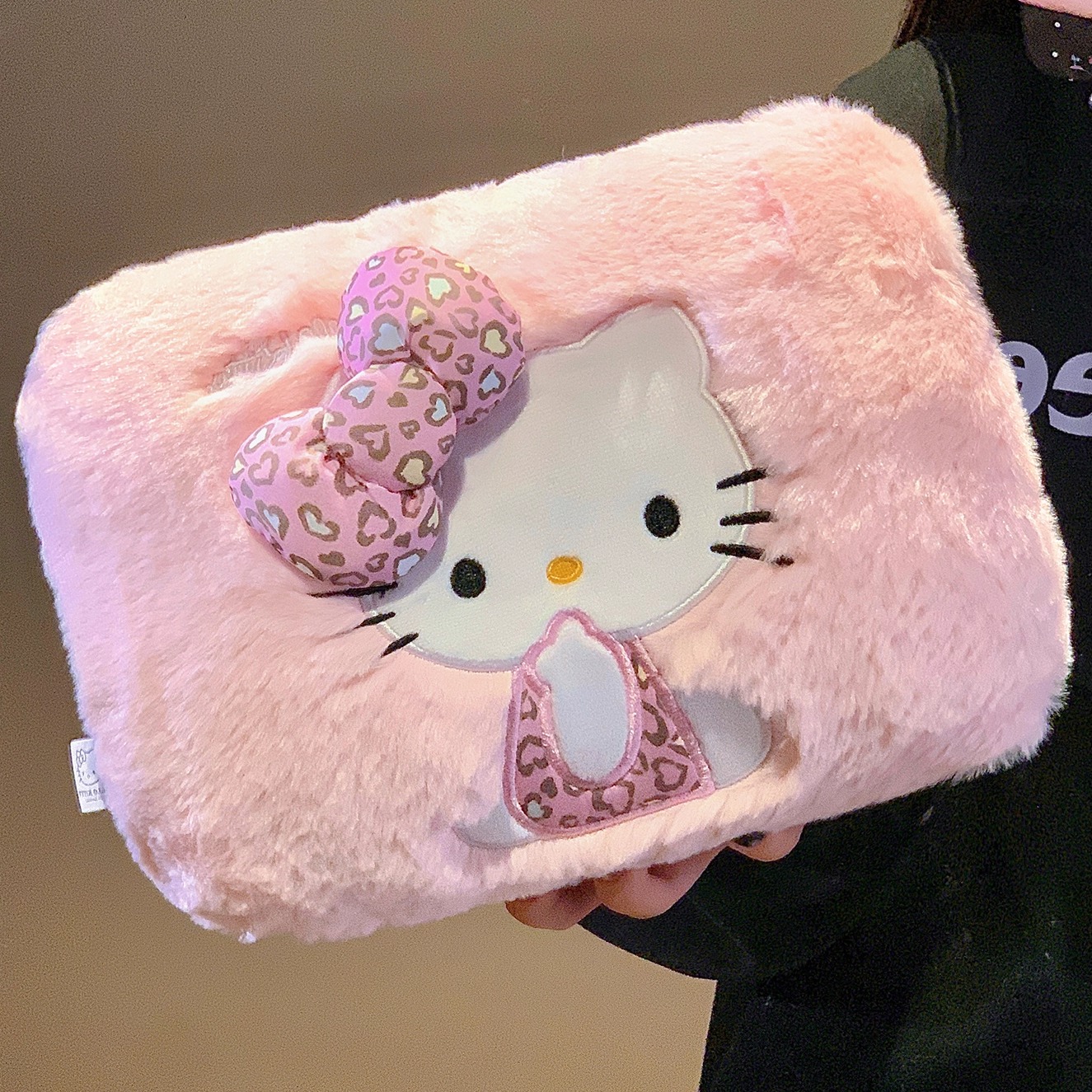 可爱豹纹hellokitty热水袋充电防爆暖水袋女冬季三丽鸥暖手暖宝宝