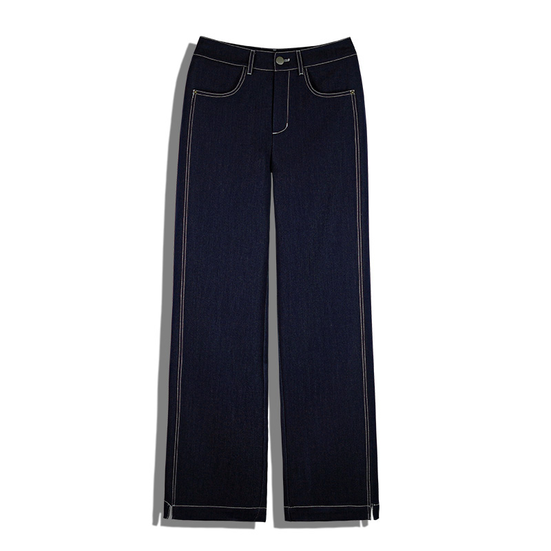 【杨桃裤】秋季热卖休闲直筒裤宽松高腰明线设计阔腿时尚显瘦长裤