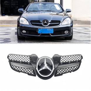 适用奔驰SLK171中网SLK250满天星中网SLK200SLK350SLK55中网大标