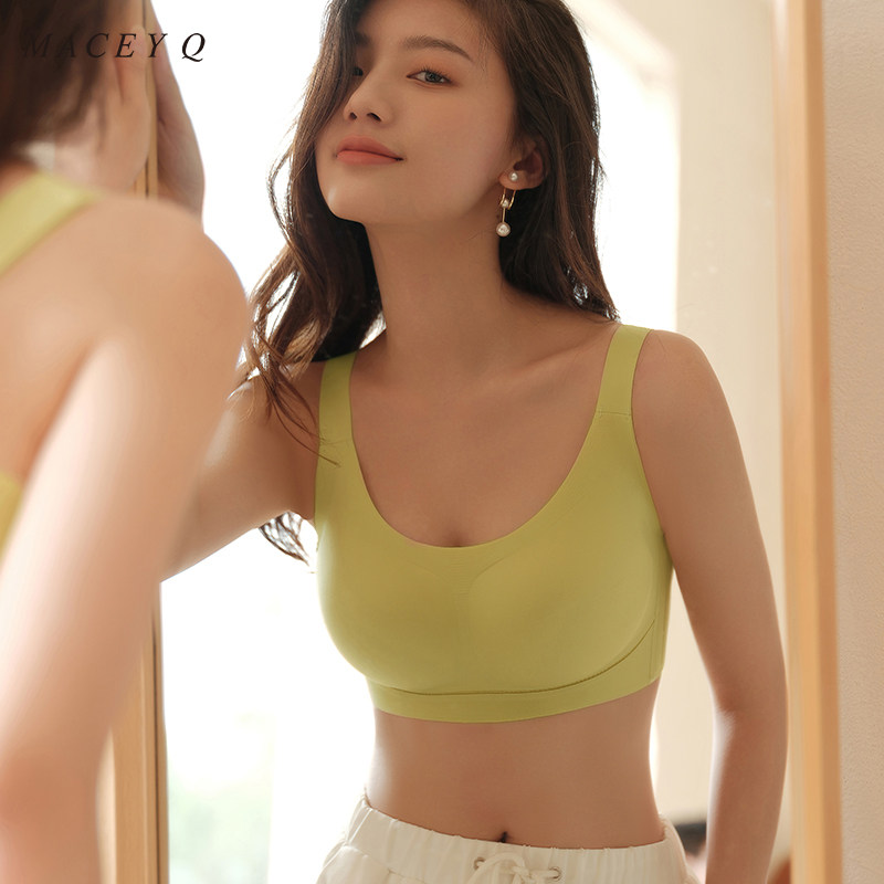 无痕内衣女夏季薄款运动大码文胸大胸显小无钢圈收副乳防下垂胸罩