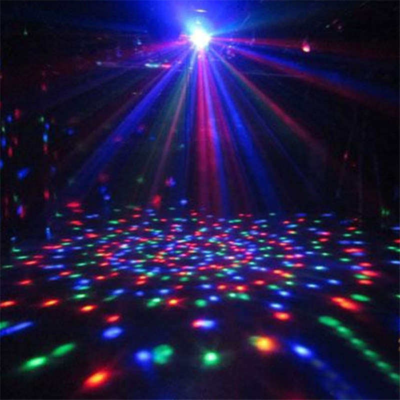 卧室彩灯小彩球闪灯串灯KTV酒吧声控旋转音乐新年装饰舞蹈室射灯