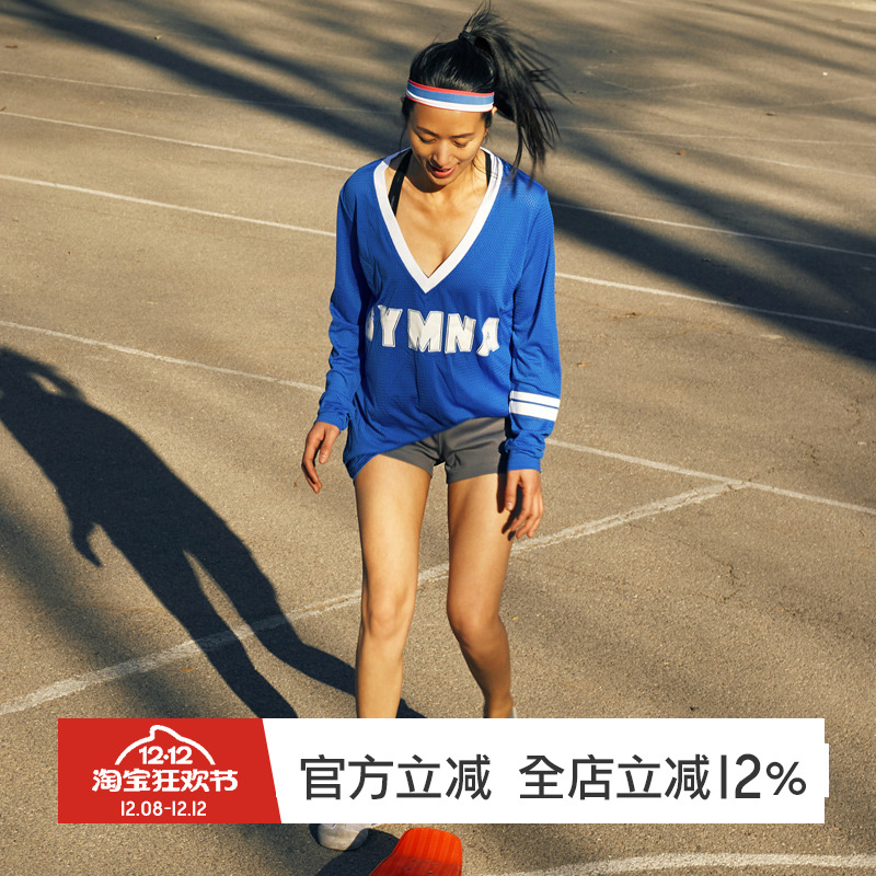 gymna运动长袖速干健身上衣T恤