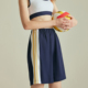 健身跑步训练瑜伽五分裤 高腰显瘦速干中裤 复古运动短裤 GYMNA美式