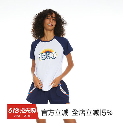 gymna短袖女T恤复古学院风