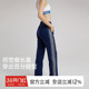 直筒高腰弹力跑步训练裤 gymna复古学院风运动长裤 宽松休闲速干裤