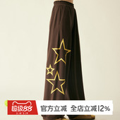 街头束口卫裤 女云朵绒宽松垂感休闲运动长裤 复古阔腿裤 gymna美式