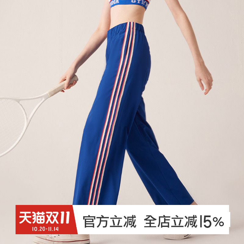 gymna速干弹力美式直筒运动裤