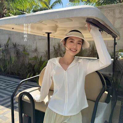 佐丹伊轻薄凉感连帽防晒衣女款