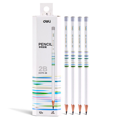 得力六角杆铅笔HB/2B12支一盒