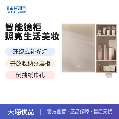 心海伽蓝WX914531智能镜柜卫生间化妆镜子浴室美妆收纳柜