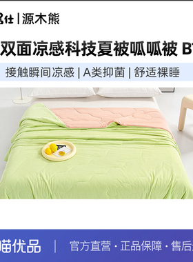 小居仕冰淇淋双面凉感呱呱抗菌夏被可机洗凉感被B189