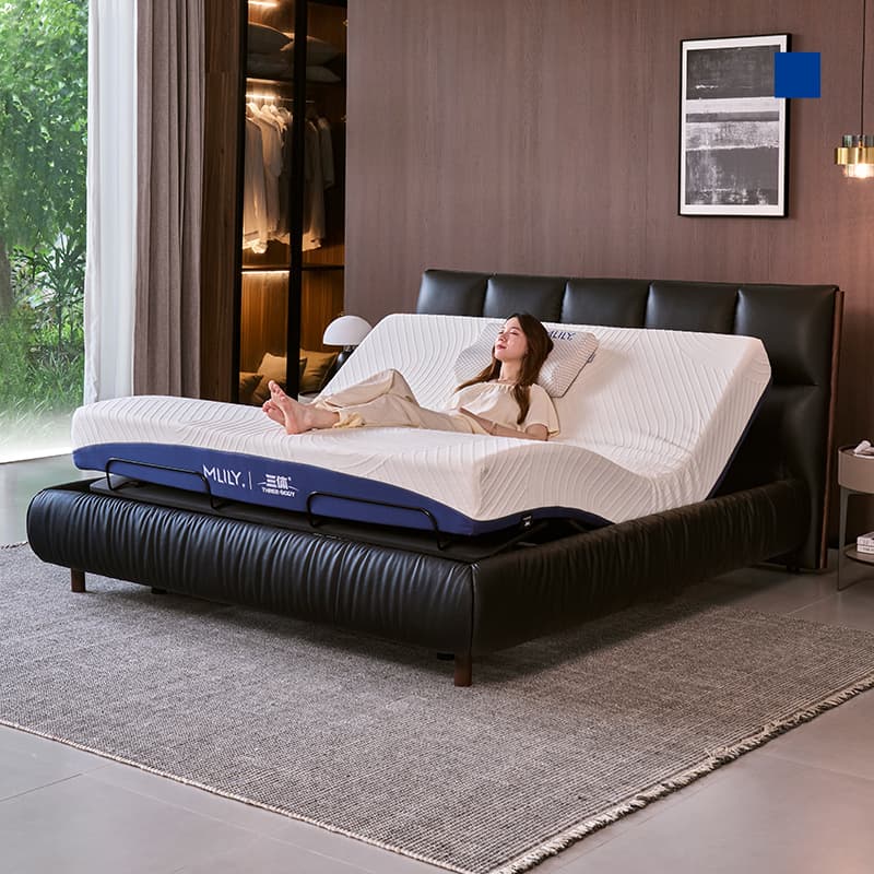 梦百合智能床真皮双人大床电动床意式极简按摩床功能床软包床C818