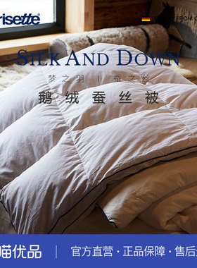 irisette德国95白鹅绒蚕丝复合被羽绒被冬被加厚被芯春秋被子