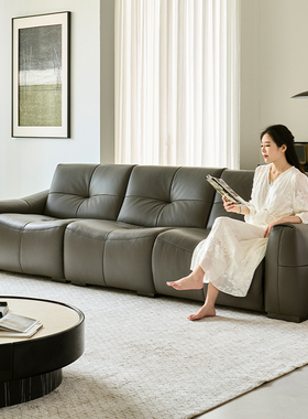 梦百合0压沙发客厅轻奢真皮艺沙发直排头层牛皮大小户型沙发S805
