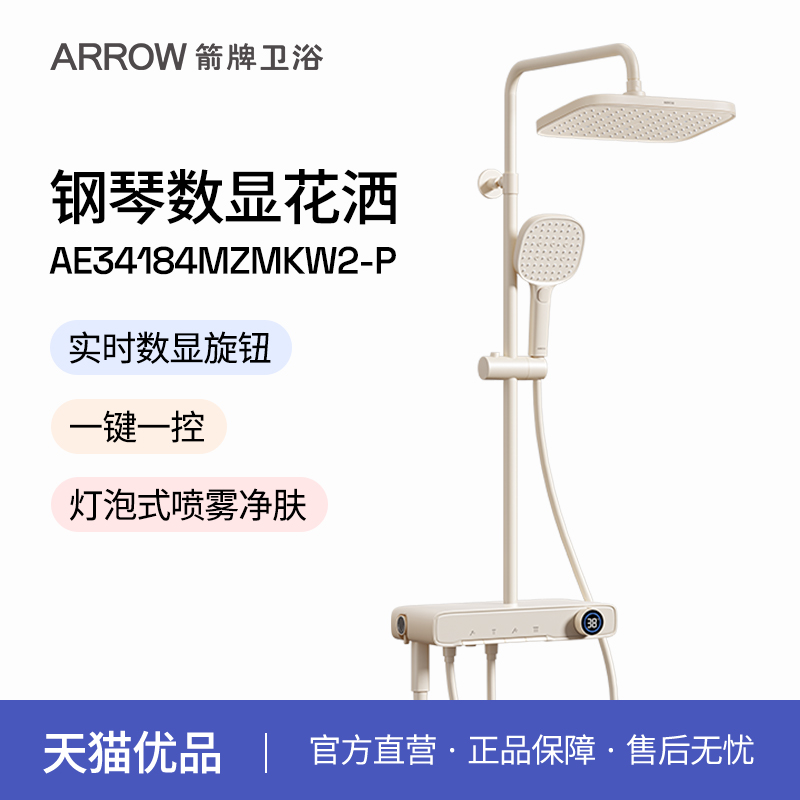 箭牌琴韵枪灰淋浴花洒套装