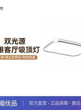 孩视宝全光谱护眼客厅吸顶灯双光源简约现代长方形LED灯具AH42-T