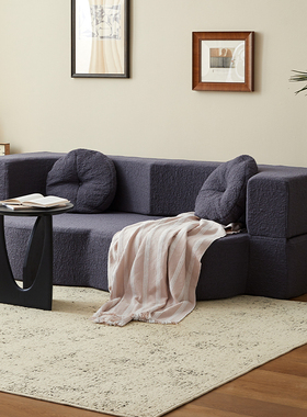 梦百合压缩沙发0压沙发床懒人可躺可睡榻榻米卧室小沙发可折叠