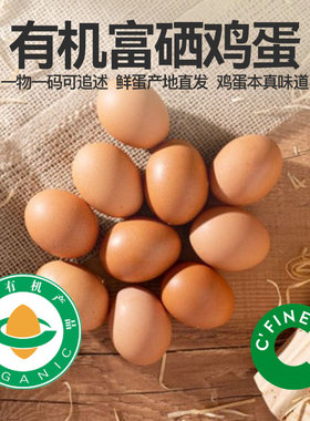 CFINE 初饭有机富硒散养土鸡蛋新鲜天然山林草鸡蛋20枚营养均衡