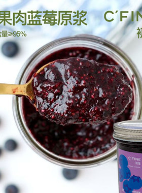 CFINE初饭大果粒蓝莓酱三明治搭档低脂肪大粒果肉500克零食