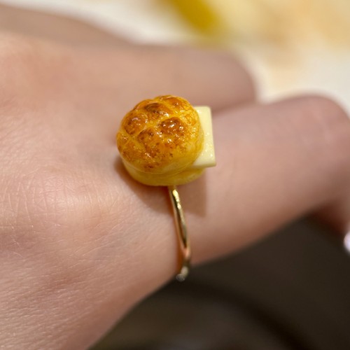 Pudding Party布丁派对原创开口可调节港式菠萝油戒指可爱礼物