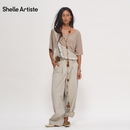 【现货】SHELLE ARTISTE26夏季钩花复古做旧钩花链条配饰身体链