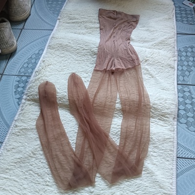 外贸超长高个子玻璃丝吊带连裤袜