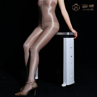 70D闪光连体舍宾丝袜薄透性感抹胸连裤袜打底裤加长款诱惑舞蹈袜