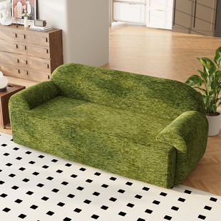 新款雪尼尔布艺沙发窄版客厅小户型双人三人直排民宿服装店小沙发