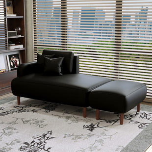 猫抓皮贵妃椅小户型客厅卧室懒人沙发可躺休闲椅民宿阳台贵妃沙发