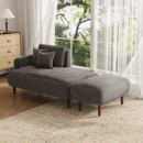 雪尼尔布艺沙发客厅小户型双人公寓卧室民宿直排模块贵妃位沙发椅