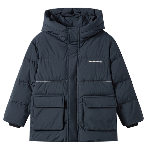 巴布豆童装男女童加厚羽绒服外套2025冬季新款中大儿童防寒服上衣