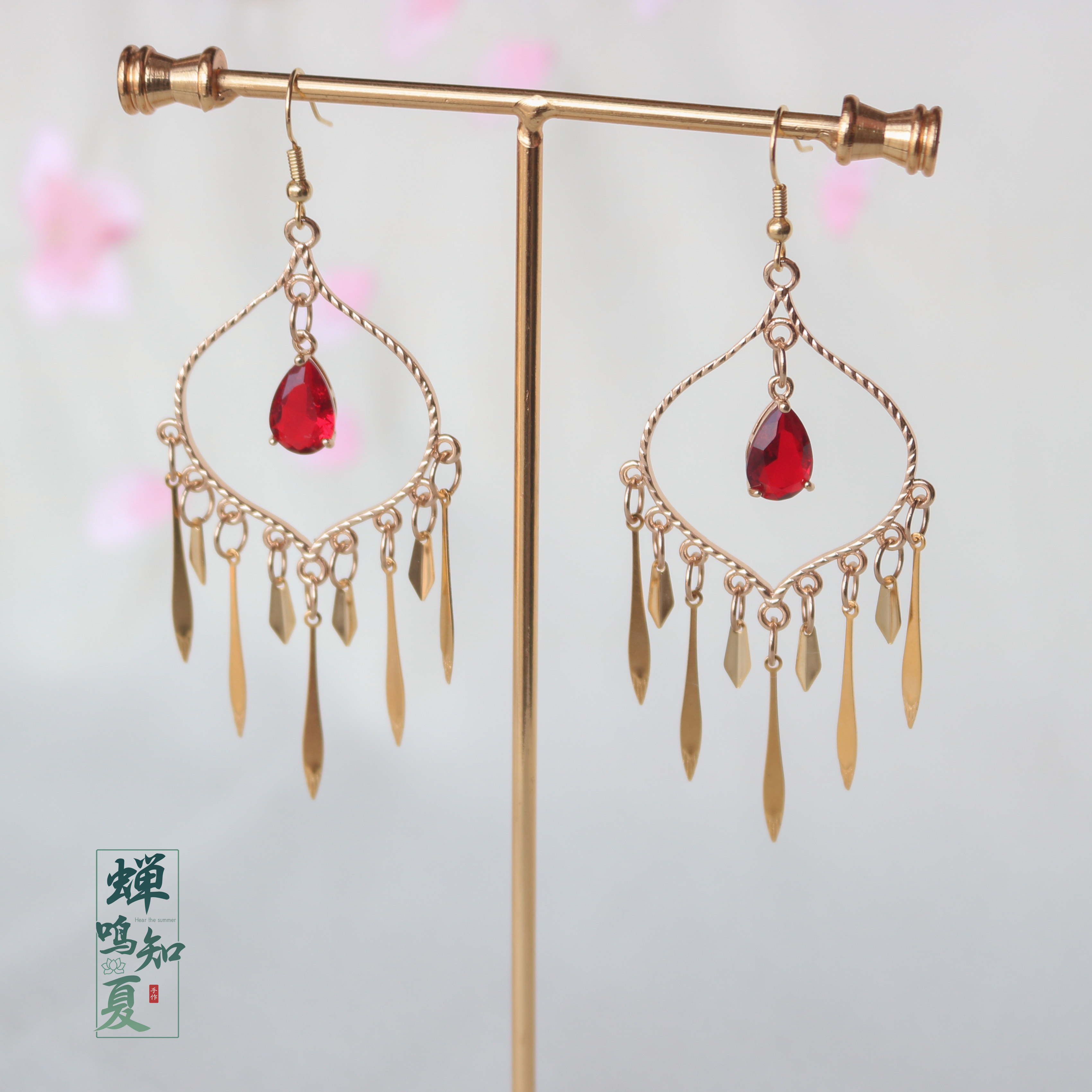 【蝉鸣知夏】 琳琅 原创古风耳环华丽复古耳饰汉服配饰原云知花信