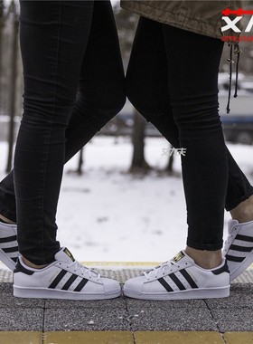 阿迪达斯 Adidas三叶草 Superstar 金标贝壳头女鞋小白鞋 C77154