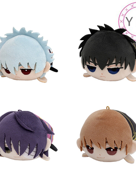 日本MOVIC银魂动漫周边毛绒玩具公仔玩偶趴姿磁力冰箱贴新款挂件