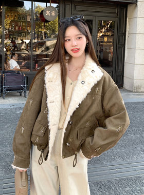 派克服皮毛一体外套皮草大衣女冬