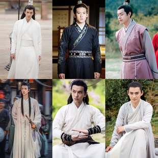 影视男汉服仙侠男古装男士剑客书生服小袖武侠古装侠客服帅气古装 微购时尚女性网