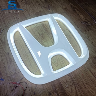 本田发光车标广告牌定制4S店门头悬挂徽标logo亚克力三维吸塑镀铬