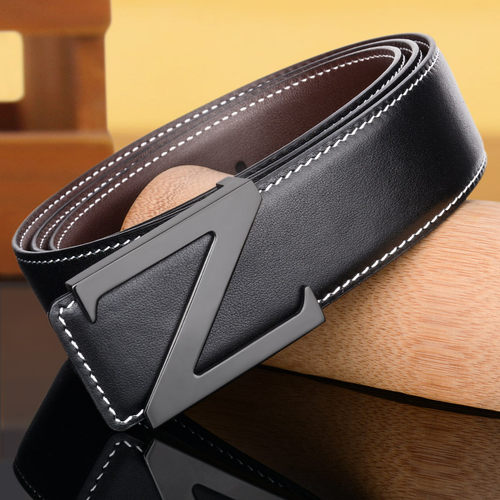 皮带真皮男新款字母商务