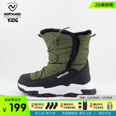高帮防滑雪地靴保暖加绒棉鞋 冬季 男童棉靴女童2024新款 诺诗兰童鞋