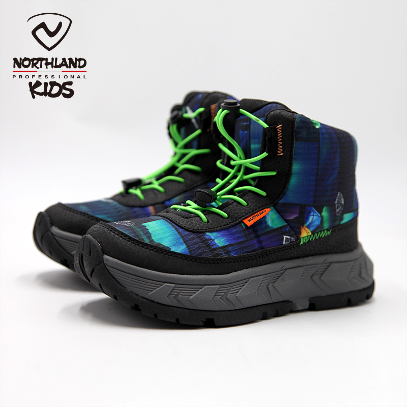 诺诗兰儿童棉靴加绒保暖防滑耐磨