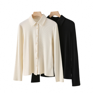 C05C58 罗纹针织衬衫 长袖