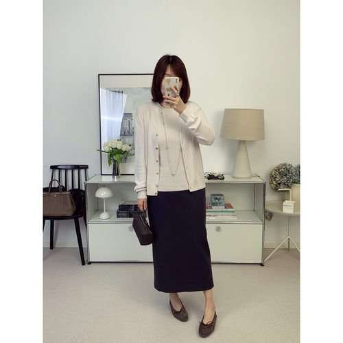 LP高品质真丝棉混纺薄款圆领背心+V领开衫  26春夏新款【鸬鹚】