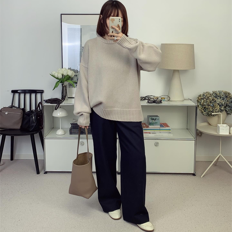 row经典大廓形ophelia宽松落肩羊毛毛衣25秋冬新款【鸬鹚】