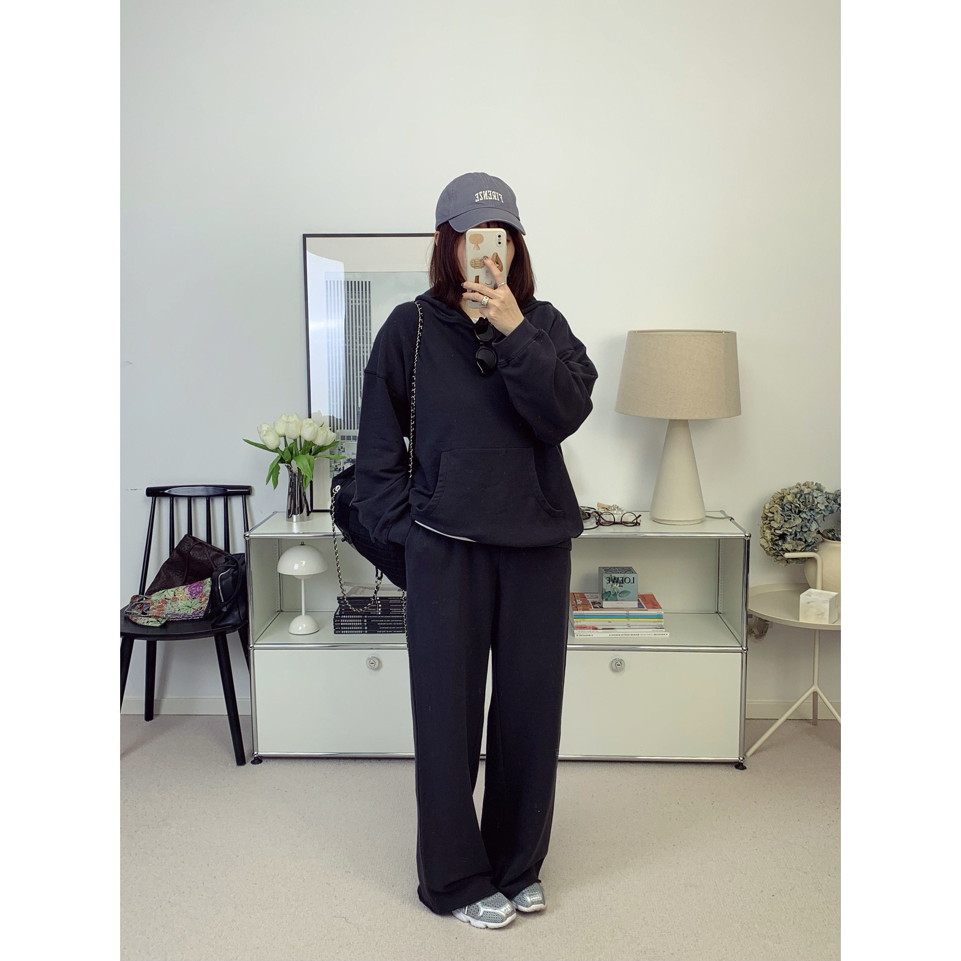 AMV复古水洗超柔软毛圈棉薄款连帽卫衣卫裤套装 26春夏新款鸬鹚