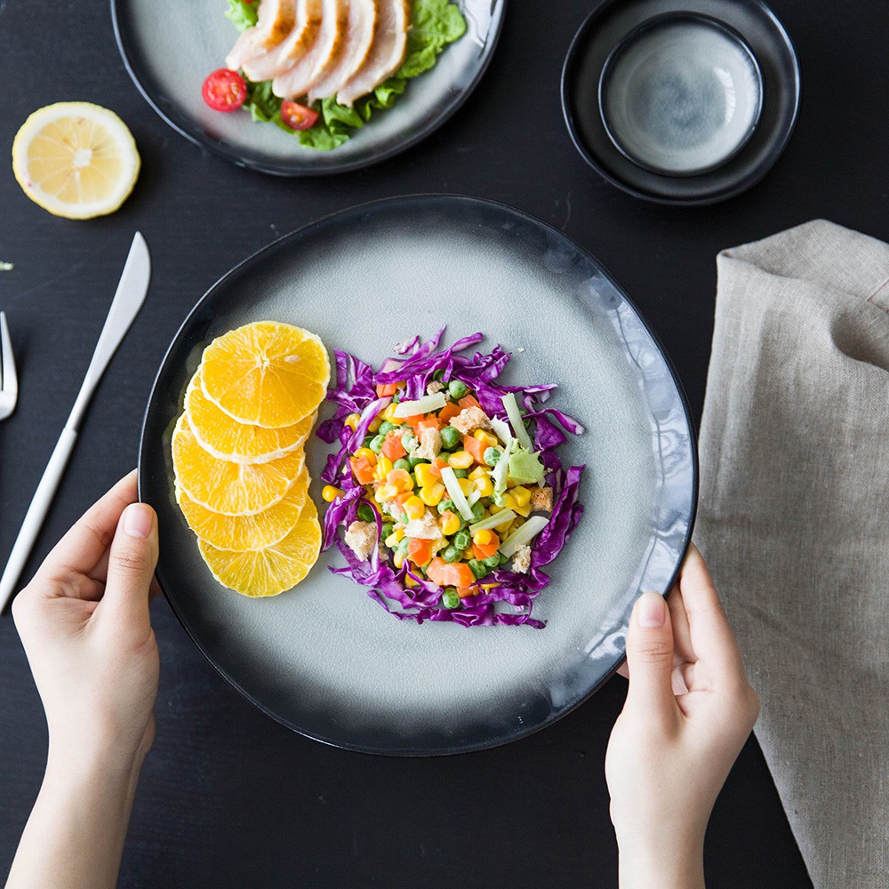 SY modern housewife European ceramic tableware rice plate rice bowl