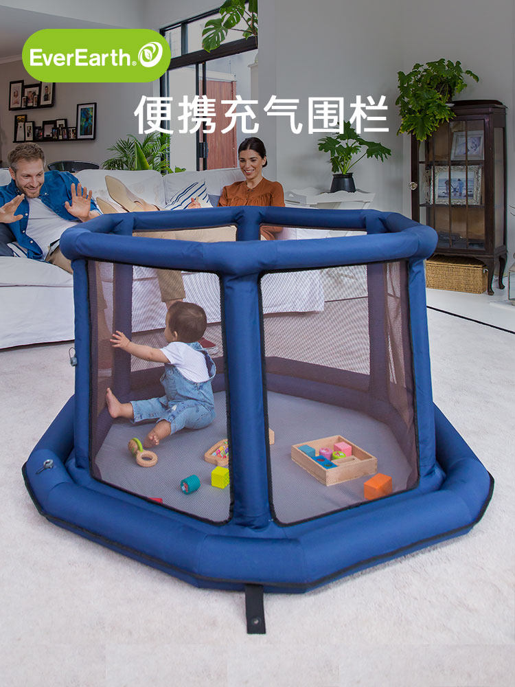 Germany EverEarth Baby children inflatable Game fence Baby Crawling Mat Toddler Safety fence Toy