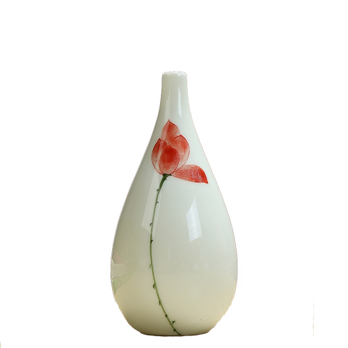 满天星陶瓷白瓷花瓶小清新水培干花花器桌面现代简约家居装饰摆件