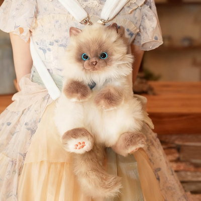 暹罗猫咪仿真毛绒包包可爱玩偶送女朋友闺蜜生日节日礼物小红书款