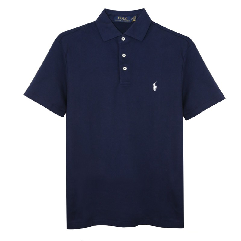 Polo Ralph Lauren男款小马标短袖衫 柔软棉质款商务美国浅蓝宽松