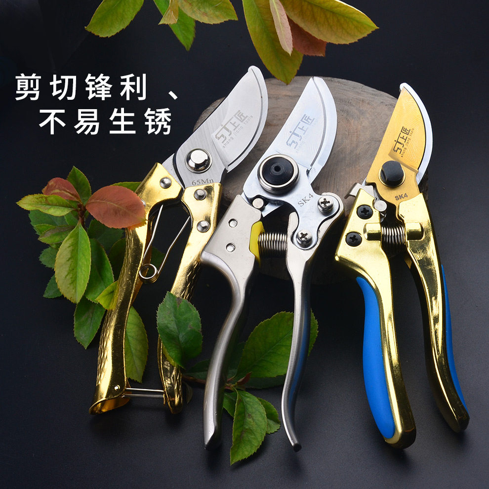 上匠不锈钢园艺剪刀锰钢园丁剪花枝修剪树枝剪刀果枝剪修花剪修枝
